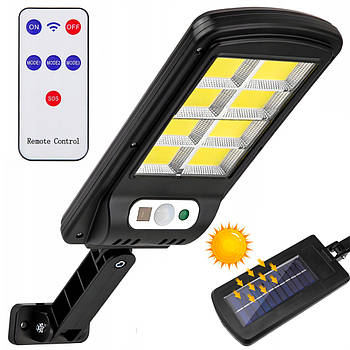 Ліхтар вуличний на сонячній батареї EL-2046-8 з пультом / Світильник світлодіодний настінний на вулицю