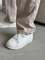 Літні кросівки жіночі білі Adidas Stan Smith Bonega White. Взуття жіноче біле на літо Адідас Стен Сміт, фото 8