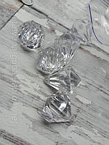 Бусина кристал бриліант білий акрил 20 мм