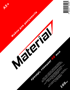 SUPER Файли для документів «Material» А5+ 40 мкм (100 шт.)