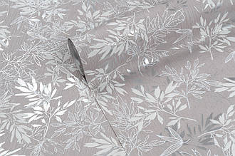 Вінілові шпалери з квітами на флізеліновій основі Vinil LS Кашемір ДХV-1594/4 капучиновий (1,06х10,05 м)