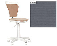 Кресло детское Ministyle GTS white крестовина PL55 ткань Alba AB-05 (Новый Стиль ТМ) тканина Sempre SM-03
