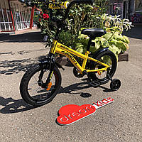 Велосипед детский двухколесный 14 дюймов Y14214 Shark, желтый