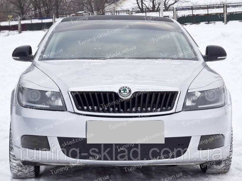 Реснички Шкода Октавия А5 (накладки на передние фары Skoda Octavia A5) - фото 6 - id-p39761739