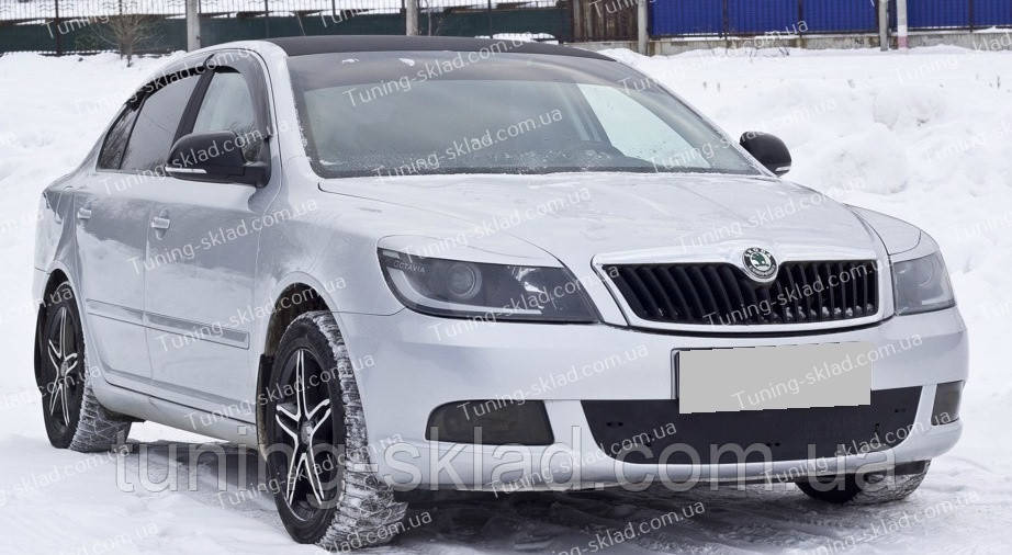 Реснички Шкода Октавия А5 (накладки на передние фары Skoda Octavia A5) - фото 9 - id-p39761739