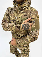 Военный мужской демисезонный костюм Softshell (куртка + штаны) Мультикам S