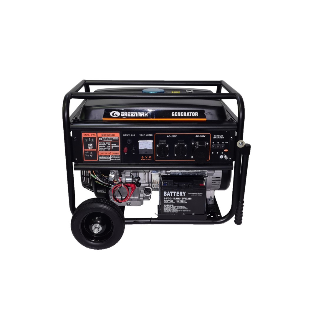 Бензиновий генератор GREENMAX MB9000EB3 7,0/7,5 кВт 220/380В, фото 1