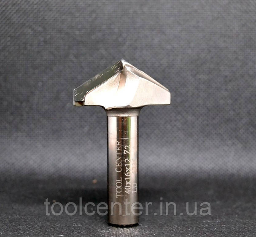 Алмазна фреза V-подібна D40 h16 d12 120° Z2
