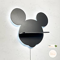 Детская полочка ночник Светильник полочка Mickey Mouse