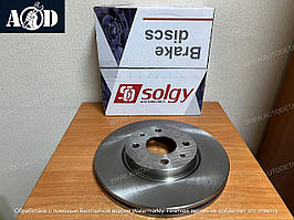 Диск гальмівний передній Fiat Doblo (257х22) 2001 ->2011 Solgy (Іспанія) 208049