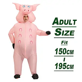 Надувний костюм Свинка, косплей, костюм. Надувний