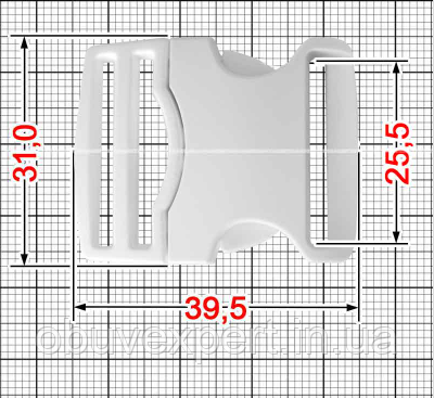 Фастекс 25 мм пластик Білий, фото 2