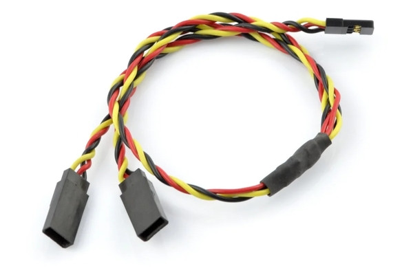 Розгалужувач Y для сервоприводу скручений JR Female х2 - JR Male 22AWG AMASS довжиною 30 см - 1 шт., фото 1