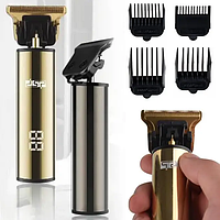 Машинка для стриження волосся Тример для вусів і бороди окантовний з LED-дисплеєм USB 5 Вт DSP