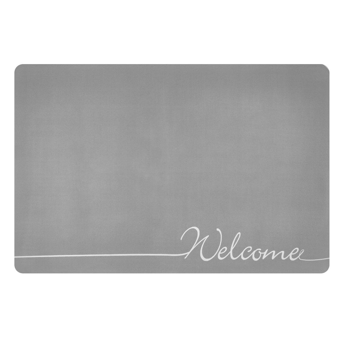 Вологопоглинальний килимок сірий "Welcome" 40*60CM*3MM (D) SW-00001559