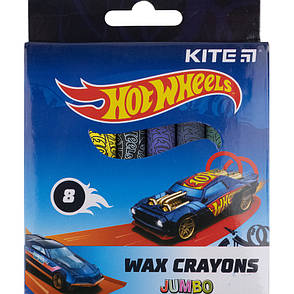 Крейда воскова Kite Jumbo Hot Wheels HW21-076, 8 кольорів, фото 1