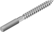 Винт-шуруп М8х120 комбинированная резьба белый цинк шлиц torx