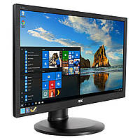 Монитор 22" FullHD 1920*1080 TN AOC E2260Pwhu LED VGA DVI HDMI MM USB*4 Pivot чёрный бу с кабелями