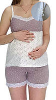 Комплект шорти майка піжама для вагітних і годуючих мам розмір 50