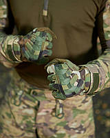 Армейские тактические перчатки полнопалые мультикам Военные штурмовые перчатки Tactical Touch Screen