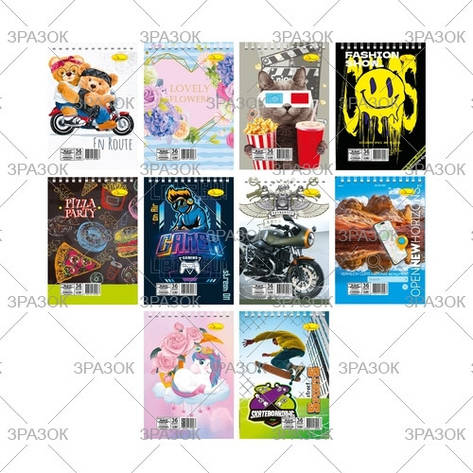 Блокнот А-7 36арк. спіраль Апельсин АП-1714, фото 1