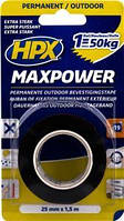 HPX Стрічка 2-ст.акрил.посил.25 мм*1.5м MAXPOWER OT2502