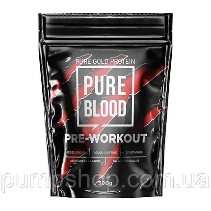 Передтренувальний комплекс Pure Gold Protein Pure Blood Pre-Workout 500 г, фото 2