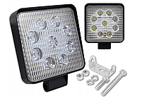 Світлодіодна робоча фара LED 27 Вт, (9 ламп по 3 Вт кожна) - узький луч, фото 4