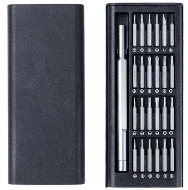 Викрутка прецизійна з 24 бітами, для ремонту електроніки, фото 1