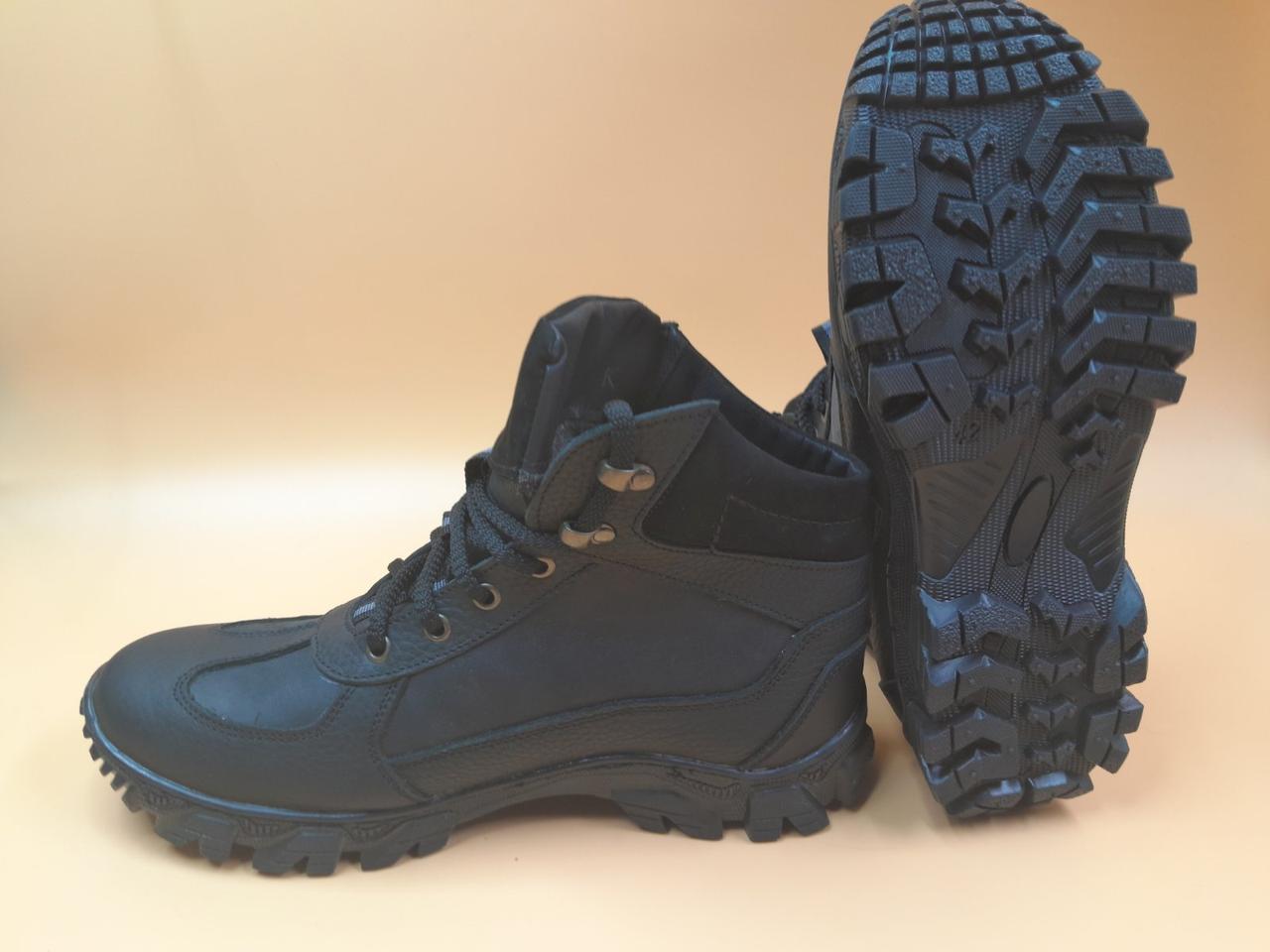 Черевики зимові чорні натуральна шкіра М41, фото 1