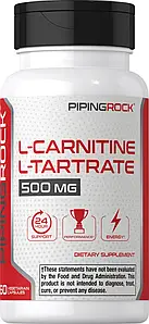 Л-карнітин Piping Rock L-Carnitine L-Tartrate 500 мг 60 капс.