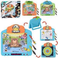 Дощечка для малювання магнітна 9302-2-3-4 настільна гра для дітей дартс, стріли, дрібниць воскової фігурки