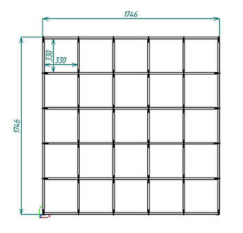 Зручний стелаж для дому, перегородка, книжкова шафа з ДСП 25 відділень СТ-5х5, Венге магія