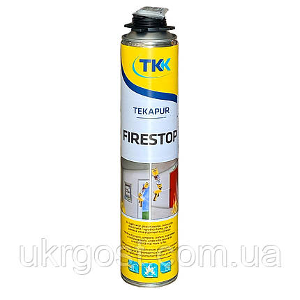 Піна монтажна вогнестійка FIRESTOP GUN B1 TEKAPUR 750 мл, фото 1