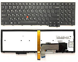 Оригінальна клавіатура для Lenovo ThinkPad T540, W540. W550, E531, E540, T550, L540, L560, T560 rus, black, backlit