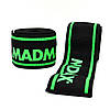Бинти на коліна MadMax MFA-299 Non slide & slip knee wraps 2.0m Black/Green, фото 6
