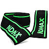 Бинти на коліна MadMax MFA-299 Non slide & slip knee wraps 2.0m Black/Green, фото 10