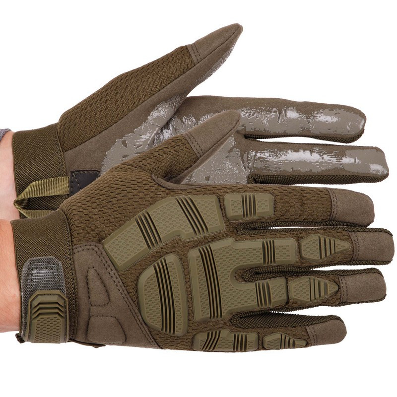 Рукавички тактичні повнопалі Military Rangers BC-8799-1 (M-XL, олива)