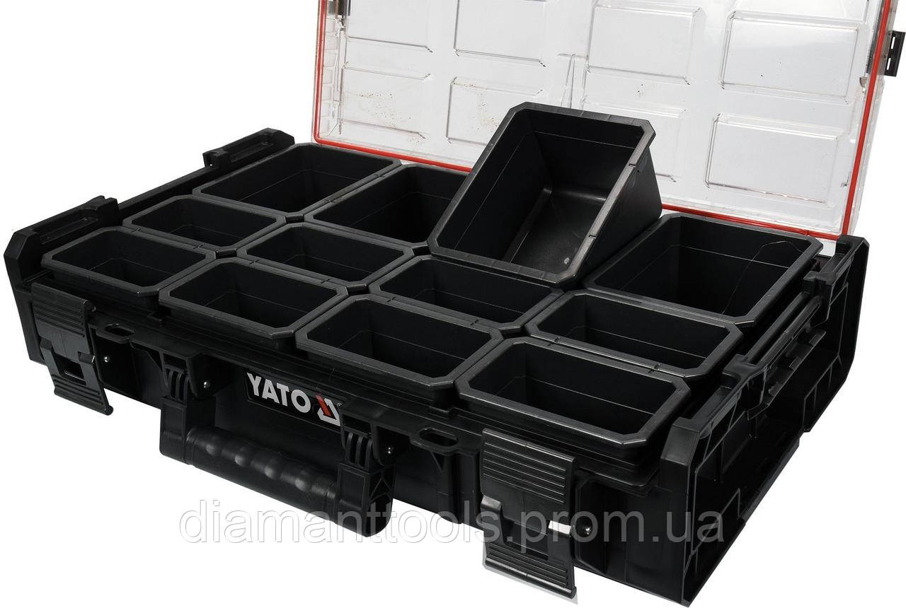 Органайзер системний XL S1 з контейнерами YATO YT-09180 - фото 4 - id-p1936344299