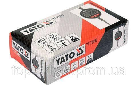 Датчик вимірювання биття 0-12,7 мм YATO YT-72453 - фото 5 - id-p1936344308