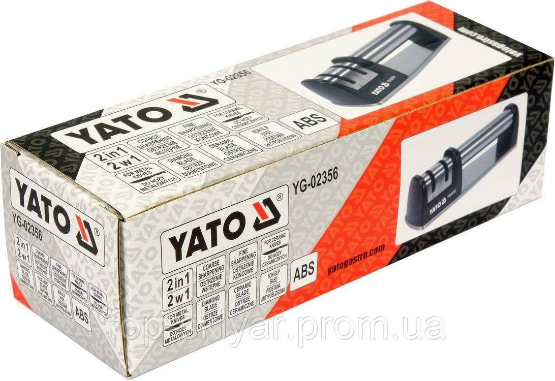 Точилка 2в1 для керамічних і сталевих ножів YATO YG-02356 - фото 4 - id-p1936344309
