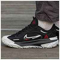 Мужские кроссовки Nike ACG Mountain Fly 2 Low Black White Red, черно-белые кроссовки найк асг маунтин черные