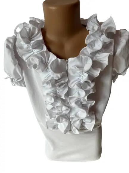 Шкільна біла блузка для дівчинки 146-152