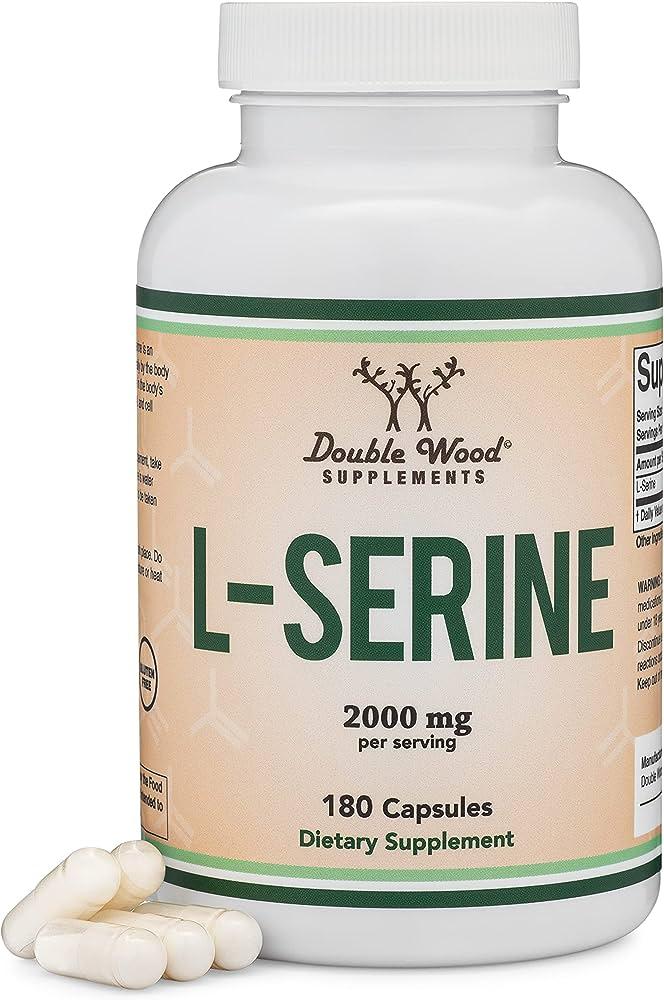 L-серин Double Wood Supplements L-Serine 2000 mg 180 capsules, фото 1