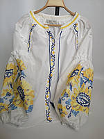 Женская вышиванка блузка , подсолнухи
