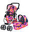 Коляска 9662М для ляльок нового "модульного типу 4-в-1, яскрава, трансформер, прогулянкова/класика, фото 7
