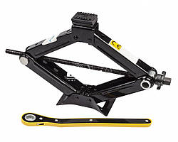 Автомобільний домкрат 1,5 т. 95-390мм механічний ромбовий з резиновою подушкою та трещіткою Lavita (LA 210215)