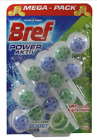 Туалетные блоки для унитаза Bref WC power active PINE 3X50 gr. (сосновый лес). Венгрия 9000100753340