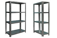 Стелаж оцинкований зірно-розбірний Н1500мм, 4 полички, 700х300мм, 100кг на полку