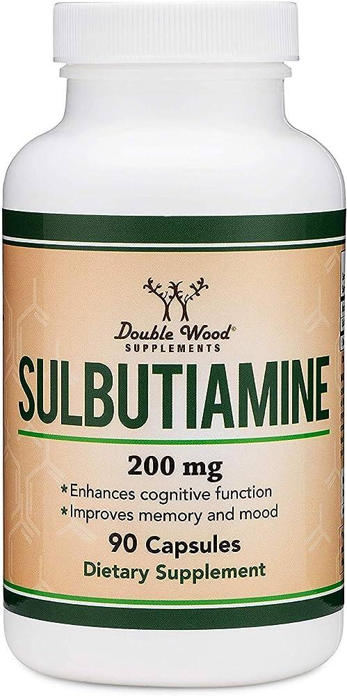 Сульбутіамін Double Wood Supplements Sulbutiamine 200 mg 90 capsules, фото 1
